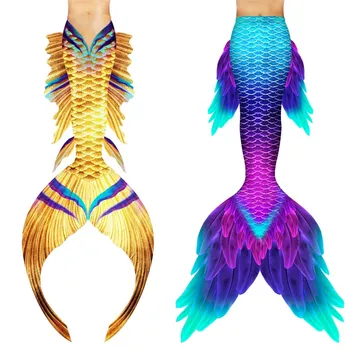 Sirena Personalizate Swimable Coada de Sirena cu Monofin pentru Înot Sirena Adulți Femei Copii Fete Cosplay Costum de Plaja Artefact