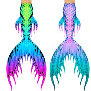 Sirena Personalizate Swimable Coada de Sirena cu Monofin pentru Înot Sirena Adulți Femei Copii Fete Cosplay Costum de Plaja Artefact