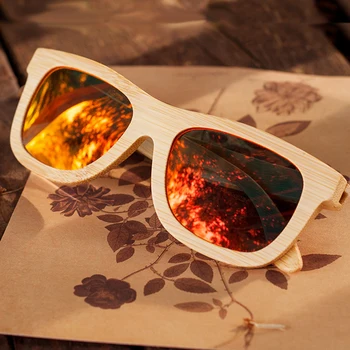 SITJNS Manual de Bambus cadru de epocă ochelari de soare pentru femei Brand Polarizat ochelari de soare pe Plajă Anti-UV ochelari de Bambus ochelari de Soare