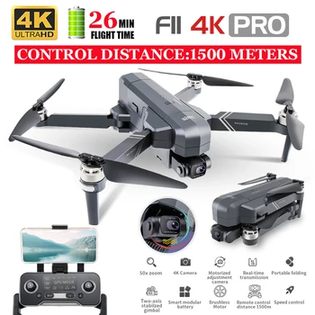 SJRC F11 PRO 4K GPS Drona Cu Wifi 4K HD aparat de Fotografiat cu Două axe anti-shake Gimbal F11 fără Perii Quadcopter Vs SG906 Pro 2 FPV Dron