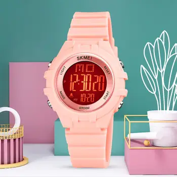 SKMEI Brand-Copii Ceasuri Sport de Moda Culori Bomboane Copii Electronice Digitale Ceas Casual Chrono Alarm Ceas de mână rezistent la apă