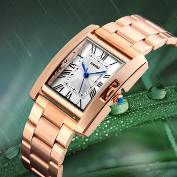 SKMEI Brand Cuarț Ceas pentru Bărbați Impermeabile Femei Ceas Plin de Oțel Doamnelor Moda Femei Ceasuri relogio feminino reloj 1284