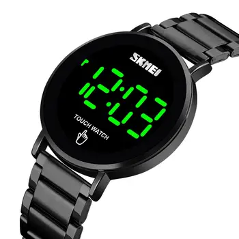SKMEI Ceasuri Barbati Ceas Digital de Lux Ecran Tactil LED Display Electronic Ceas de mână din Oțel Inoxidabil Barbati Ceas Reloj