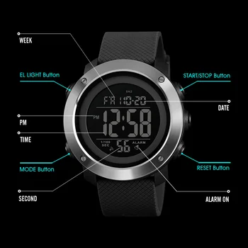 SKMEI Top Brand de Lux, Ceasuri Sport Barbati cu LED-uri Impermeabil Ceas Digital de Moda Casua Ceasuri de mana Omului Ceas Relogio Masculino