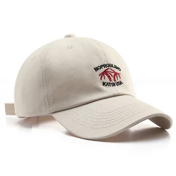 SLECKTON Moda Șapcă de Baseball pentru Femei și Bărbați Vară Soft Top Soare Capac Casual Baieti Fete Snapback Hat Copac de nucă de Cocos Broderie