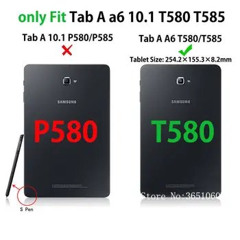 SM-T585 Funda Tableta Caz Pentru Samsung Galaxy Tab Un A6 10.1