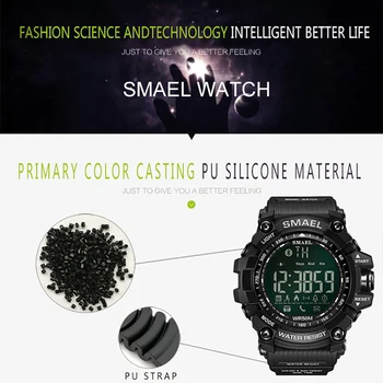 SMAEL Bluetooth Smart Watch Sport de sex Masculin Ceas Memento Apel Calorii Digital Bărbați SmartWatch Dispozitive Portabile Pentru ios, Android Telefon