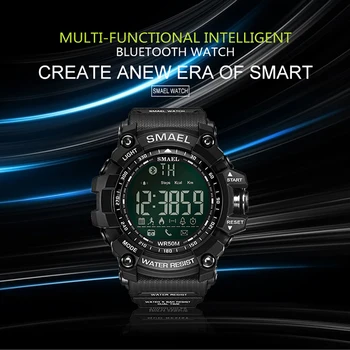 SMAEL Bluetooth Smart Watch Sport de sex Masculin Ceas Memento Apel Calorii Digital Bărbați SmartWatch Dispozitive Portabile Pentru ios, Android Telefon