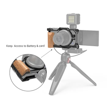 SmallRig ZV1 Camera Vlog Cusca din Lemn cu Maner pentru Sony ZV1 Camera Vlogging Cușcă de Lumină Greutate 2937