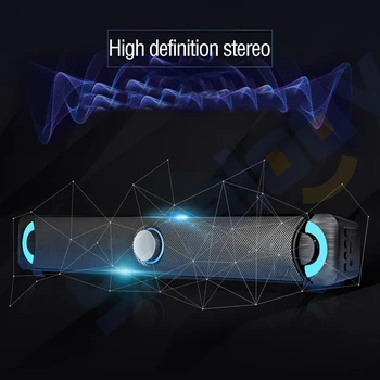 Smalody LED Difuzor Bluetooth Sunet Stereo de Înaltă Fidelitate Super Bass Subwoofer Acasă Boxe Pentru Telefon, Calculator, TELEVIZOR