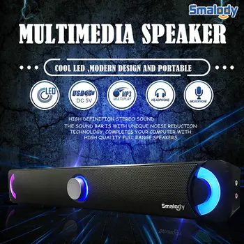 Smalody LED Difuzor Bluetooth Sunet Stereo de Înaltă Fidelitate Super Bass Subwoofer Acasă Boxe Pentru Telefon, Calculator, TELEVIZOR