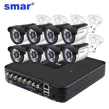 Smar 8CH 1080N AHD DVR Kit 5 IN 1 8PCS 720P/1080P Exterior CCTV Sistem IR Camera de Securitate Sistem de Supraveghere Video
