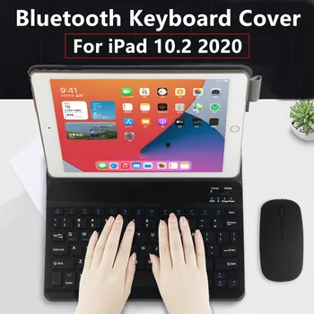 Smart case Pentru iPad 10.2 2020 iPad8 a 8-a Generație de Tablet Protecție tastatură Bluetooth Protector Coperta din Piele PU Caz mouse-ul