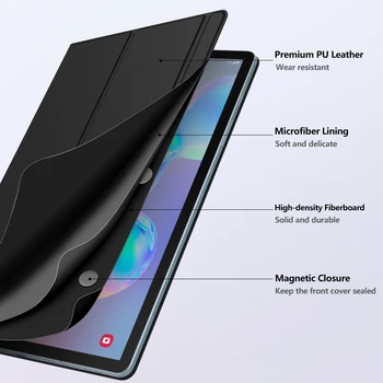 Smart Cazul Folio Pentru Samsung Galaxy Tab S6 10.5 2019,Subțire, Ușor Smart Shell Capacul suportului,Magnetic Puternic de Adsorbție pentru Tab