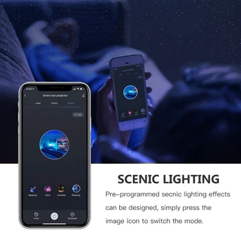 Smart Cerul Înstelat Proiector Lumina de Noapte Wifi Galaxy Star Lampa LED Laser Val de Apă Aplicație de Control Wireless pentru Alexa de Start Google