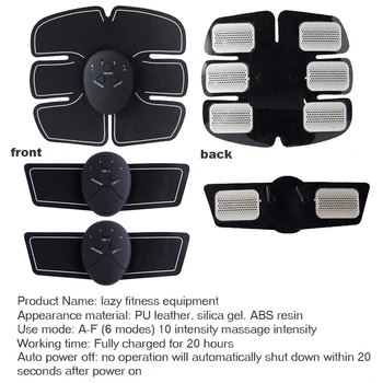 Smart EMS Stimulator Muscular ABS Musculare Abdominale Wireless Fese Corp de Fitness Modelarea Patch Murdărire Antrenor Unisex Masaj
