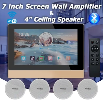 Smart Home Sistem Audio 7inch Ecran de Perete Amplificator Panou Tactil, Wireless, Bluetooth, WIFI, Android Perete Amperi Cu Auzul Columm