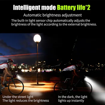 Smart Inducție Biciclete Lumini 6 Modul de Montare Usb Exigibilă Impermeabil Bicicleta Fata cu LED-uri Lampa de Ciclism Lumina cu Corn