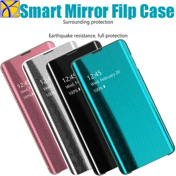 Smart Mirror Fereastra View Flip Case Pentru Samsung Galaxy S10 S9 S8 Plus Nota 9 8 10 A10 A20 A30 A40 A50 A70 A7 2018 Din Piele Acoperi