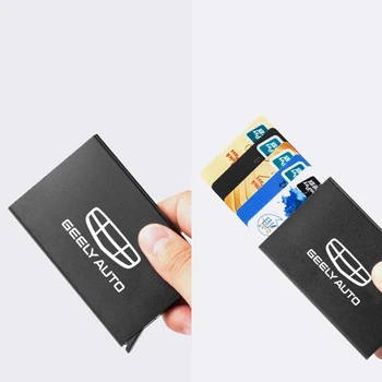 Smart Portofel Subțire Carte de IDENTITATE Caz RFID Automat de Metal Titularul Cardului de Credit Pentru Geely emgrand ec7 ec8 ck atlas ck2 ck3 gt gc9