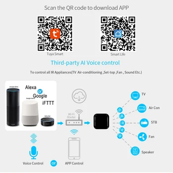 Smart Remote APP Tuya Wifi Infraroșu Control de la Distanță cu Infraroșu Control de la Distanță IR Infraroșu de Control Vocal Prin intermediul Alexa de Start Google
