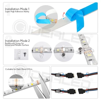 Smart RGBW LED Strip Kit ZIGBEE Controler cu LED-uri Dimmer DC12V Bandă rezistent la apa Un Set Compatibil Alexa ECHO Plus Acasă Zll Lumina
