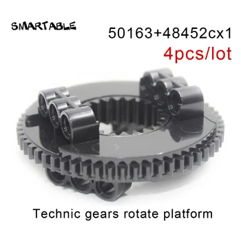 Smartable MOC Technic Angrenaje Roti Platforma set Piese Bloc Jucării Compatibil technic 48452cx1+50163 4buc/set