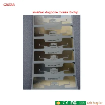 Smartrac rfid marca producătorului original dogbone monza chip impinj r6 uhf rfid tag autocolant adeziv încrustații cu epc Unic TID