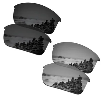 SmartVLT 2 Perechi de ochelari de Soare Polarizat Lentile de Înlocuire pentru Oakley Bottle Rocket Stealth Negru si Argintiu Titan