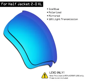 SmartVLT Polarizat ochelari de Soare, Lentile de Înlocuire pentru Oakley Half Jacket 2.0 XL - Albastru Gheață