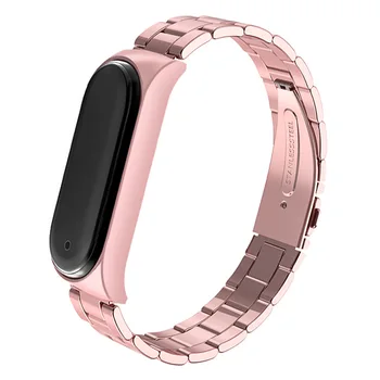 Smartwatch Curea Pentru Xiaomi Mi Band 5 Încheietura Mâinii Brățara Metalică Fără Șuruburi Din Oțel Inoxidabil MIband Pentru Mi Band 5 Curea Curea Mansete