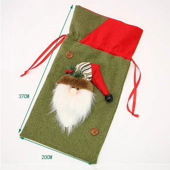 Smiry Crăciun Saci Mari Mici Carouri Moș Crăciun Cadou Geanta Copii Xmas Decor Candy Bag Fleac Ornamente Pentru Pomul De Craciun Supplie