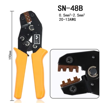SN-48B sarma cleste sertizare 0.5-2.5mm2 20-13AWG maxilarului cu 500pcs/lot TAB 2.8 4.8 terminale seturi de instrumente