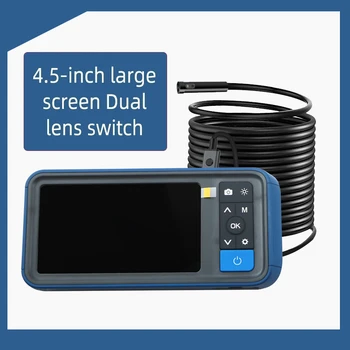 SNT dual lens industriale endoscop HD 1920P 5MP mini rezistent la apa, camera de inspecție 5mm 2/5 / 10M borescope