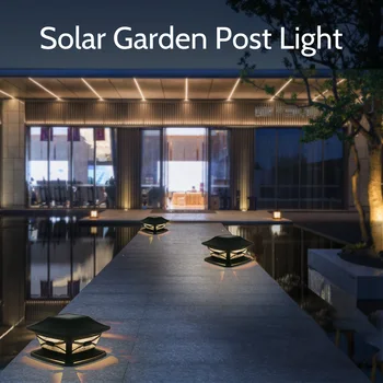 Solar Post de Lumini de Peisaj de Grădină Lampa IP44 rezistent la Apă în aer liber Post de Capac de Lumini pentru Gard Punte Patio se Potrivește 4x4 sau 6x6 Posturi