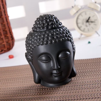 SOLEDI Cap de Buddha Practice Arzător de Ulei Ceremonia Ceaiului Acasă Dormitor Aroma Aroma Arzător Templu Budist Decor Ceramica Retro