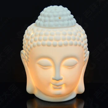SOLEDI Cap de Buddha Practice Arzător de Ulei Ceremonia Ceaiului Acasă Dormitor Aroma Aroma Arzător Templu Budist Decor Ceramica Retro