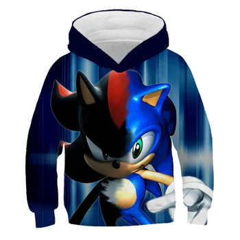 Sonic ariciul 3D Hoodie Coat copii Jachete 3D Hanorace Pulovere Îmbrăcăminte exterioară Hanorac baieti fete Treninguri Streetwear