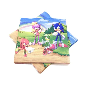 Sonic Ariciul Consumabile Partid Plăci de Masă Șervețele de Copil de Dus Decora Petrecere de Aniversare Fericită Cani Farfurii Tacamuri Set