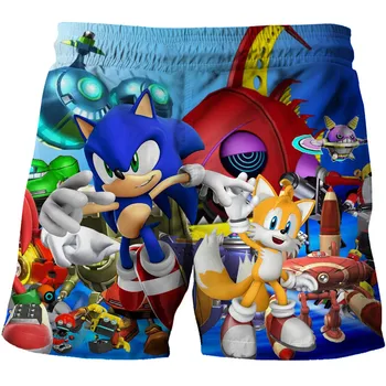Sonic Ariciul Nostim pantaloni Scurți Drăguț Fete Baieti pantaloni Scurți de Vară Adolescenți desen Animat de Moda Casual Pantaloni scurti Copil Copil Drăguț Haine