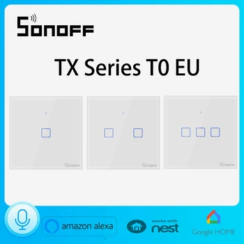 Sonoff T0 UE 123C Lumina Inteligent Comutator Wi-Fi gratuit Comutator de Perete Wifi/APP de la Distanță 86, Compatibil cu Alexa și Start Google Voice Control