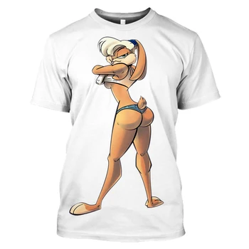 SONSPEE Brand Bărbați/Femei 3D Imprimate T-Shirt Anime Desene animate Bugs Bunny Maneci Scurte Moda Tricou Sport Pulover Top de Vară Tees