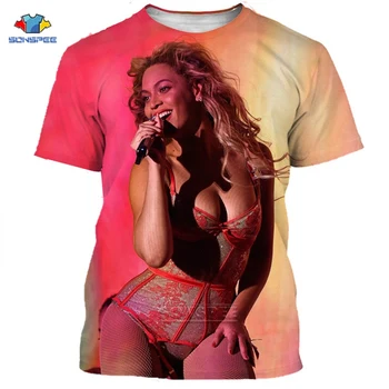 SONSPEE Fierbinte Sexy Corp Beyonce Tricouri Imprimare 3D Streetwear Femei de Dans Hip-hop Camasi de Vara Barbati Casual Harajuku Sport Sală de sport de Top
