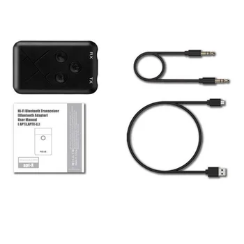 SOONHUA 2 in 1 Bluetooth Transmițător Receptor Stereo Muzică Wireless Cu Adaptor de 3,5 mm Cablu Audio Cablu USB pentru TV DVD Mp3 PC