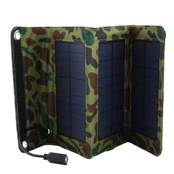 SOONHUA 5W 5V Portabil cu Panou Solar Încărcător Pliabil Impermeabil în aer liber Mobile Putere Banca Cu Cablu USB Pentru Camping, Drumetii