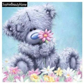 Sophie frumusete acasă diamant broderie ursul desene animate cu cruciulițe 5D Diy pictura model mozaic cristal fir ac plin de diamante