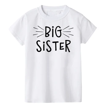 Sora mai mare Tricou Copii Moda Maneca Scurta Tricou Toddler Girls Pentru a Fi Surori tricou Casual, Copii, Amuzant Vara Tricou Topuri