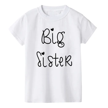 Sora mai mare Tricou Copii Moda Maneca Scurta Tricou Toddler Girls Pentru a Fi Surori tricou Casual, Copii, Amuzant Vara Tricou Topuri