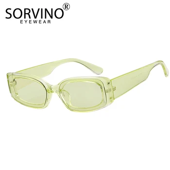 SORVINO Epocă Mic Dreptunghi Roz ochelari de Soare pentru Femei Brand Designer de 90 Înguste Mic, Dreptunghiular, Doamna Ochelari de Soare Nuante SP78