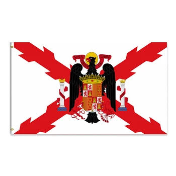 Spania Flag Imperiu cu Vulturul Visiniu Cruce Banner 3x5 FT 100D Poliester Garnituri de Alama